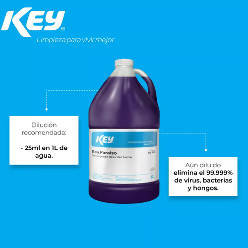 Limpiador Líquido Para Piso Concentrado Key 4lt