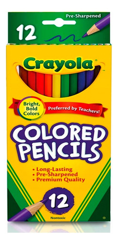 Lápices 12 Colores Crayola Escolar Niños