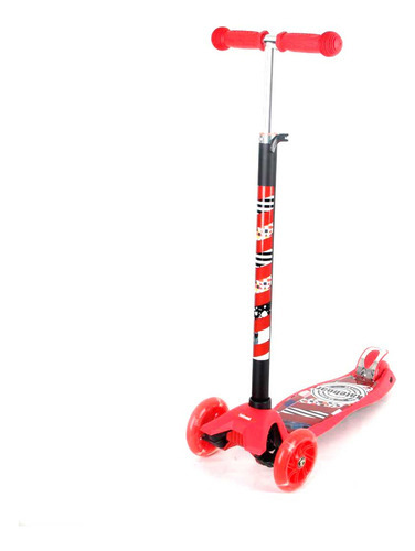 Monopatin Bebesit Pro 3 Wheel Scooter Luces Color Rojo
