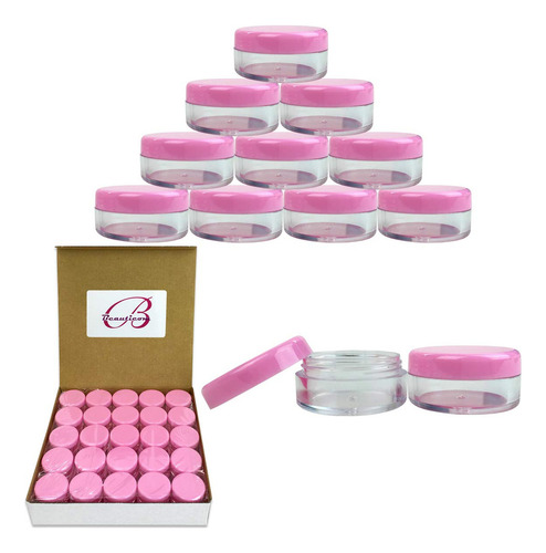 50 Tarros Redondos De Acrilico Vacios De 5 Gramos (0.17 Oz)