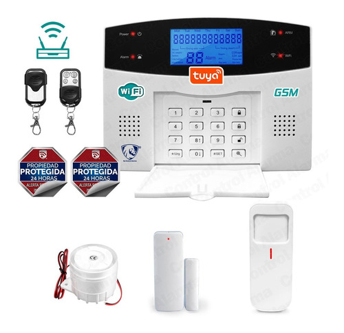 Imagen 1 de 10 de Wifi Kit 6 Alarma Gsm Alerta Inalambrica Seguridad Plus Casa