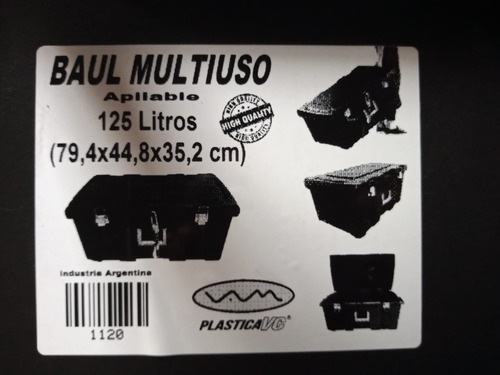Imagen 5 de 5 de Baul Multiuso 125l Con Ruedas