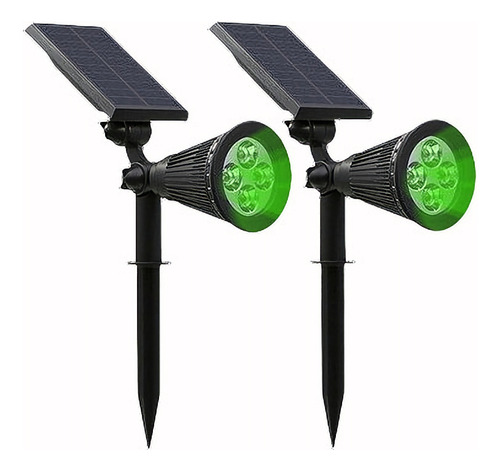 2pcs Solar Powered Spotlight Garden Outdoor Césped Ip65 Lámp