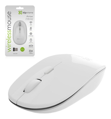 Mouse Inalambrico Blanco Klip Xtreme Arrow 1600dpi Kmw-335wh