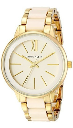 Reloj De Resina Dorada Y Marfil Anne Klein Para Mujer