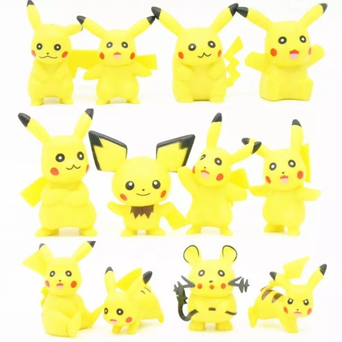 Pikachu  Pokemon Gashapones Set X 12  Fm0509-55