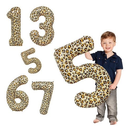 Globo Animal Print Numeros Xu