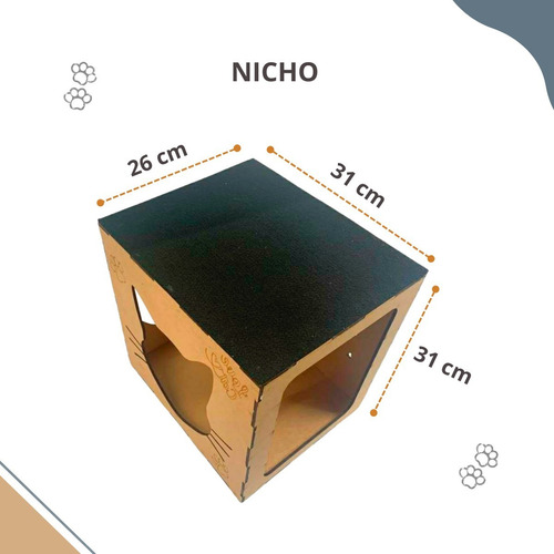 Nicho Toca Suspensa Com Carpete Para Gatos Em Mdf Promoção