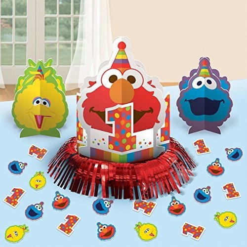 Juego De Decoracion De Mesa Sesame Street 1st Birthday