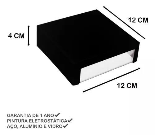 Arandela Externa Eco 2 Fachos 3 Frisos Luminária Parede Interna Comum  12x16x9 cm - Grupo Mega Forte 