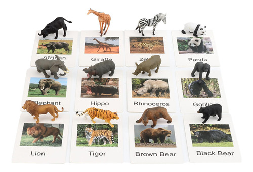 12 Piezas Mini Figuras De Animales Con Animales Salvajes