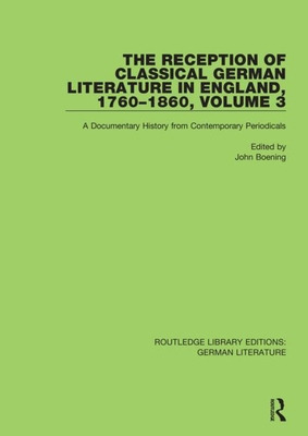 Libro The Reception Of Classical German Literature In Eng...