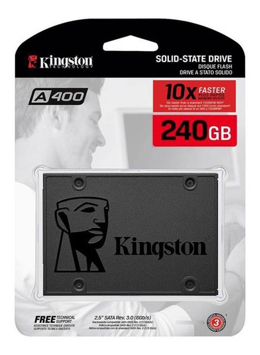 Imagen 7 de 10 de Disco Solido Kingston A400 240gb Ssd 2018 Sata 3