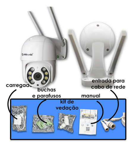 Câmera de segurança Orbitronic ORB776 com resolução 1080p branco