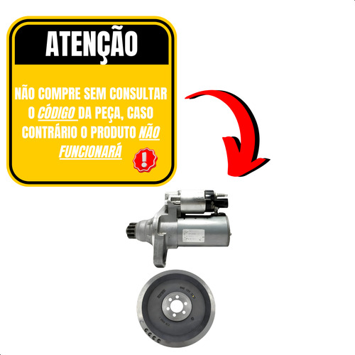 Kit Motor Arranque C/ Cremalheira Vw Gol 1.0 3cc 2017 A 2023