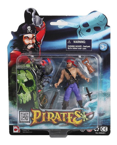 YIJIAOYUN 6 Piezas de acción Figura Piratas de Juguete con Armas Sea Rover Sea Warriors Figuras Juegos Cada 3.75 de Altura 