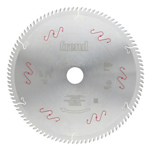 Disco De Serra Circular 250mm Para Acrílico Lu4b 0300 Freud Cor Prata