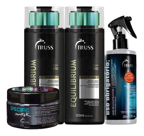 Kit Truss Equilibrium + Mask + Uso Obrigatorio 4 Produtos