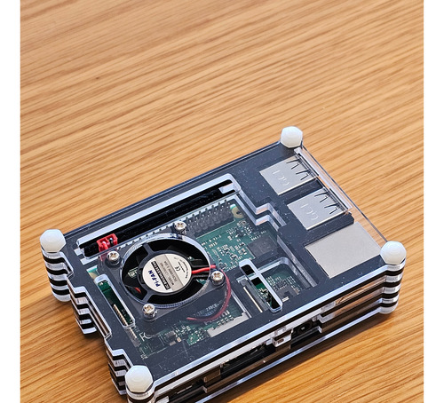 Novinho- Raspberry Pi 3 Model B V1.2 Case Acrilico E Cooler (Usado)
