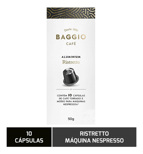 Capsulas Alumínio Cafe Expresso Baggio Cafeteira Nespresso