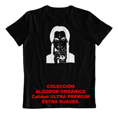 Polera - Dtf - Algodon Organico - Merlina Locos Addams