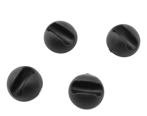 Protector De Piso Redondo De Pvc Negro Para Patas De 0.4 Pul