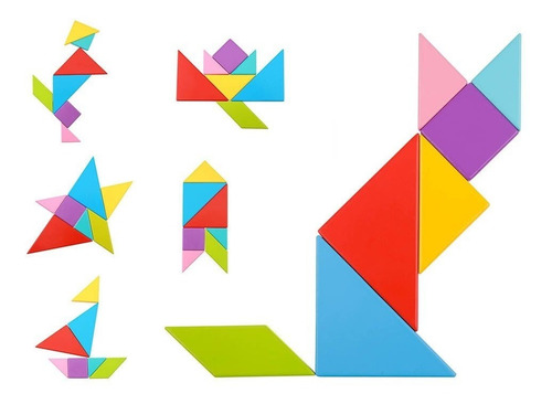 Imagen 3 de 4 de Juego Tangram 1 Duo Armar Con Figuras Ingenio Nupro La Plata