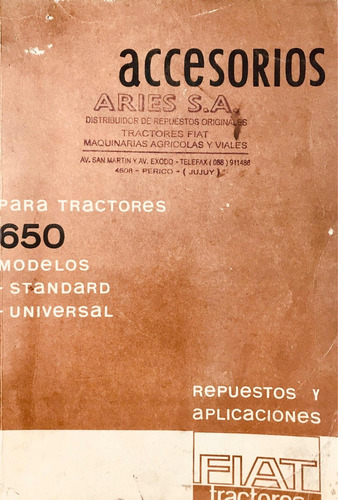 Manual De Repuestos Tractor Fiat 650