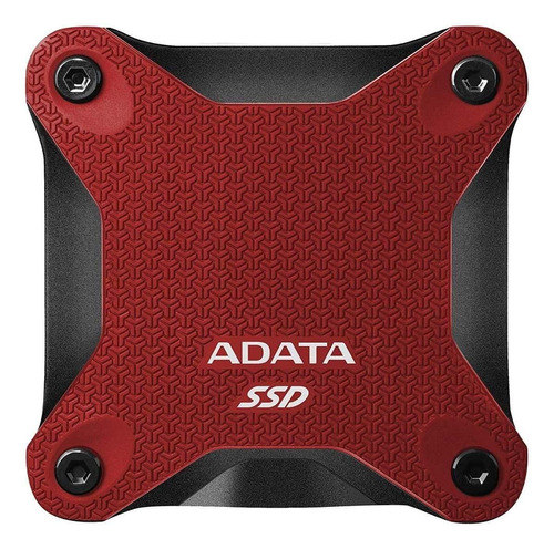 Disco sólido SSD externo Adata ASD600Q-480GU31-C 480GB rojo