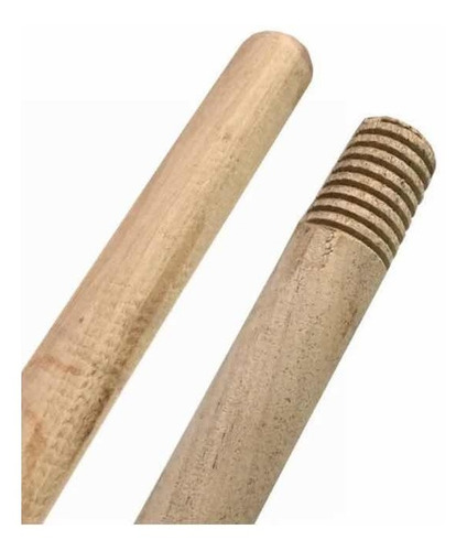 Cabo Palo Madera Pino 180 Cm Rosca Para Escoba Mopa X 6 Un