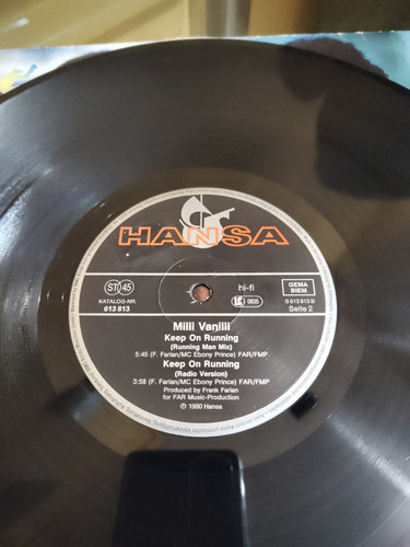 Milli Vanilli Keep On Running (remix Importado Europa)