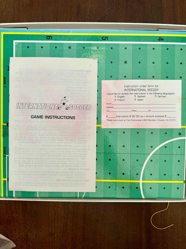Jogo International Soccer Raro Tabuleiro Fifa Game Futebol