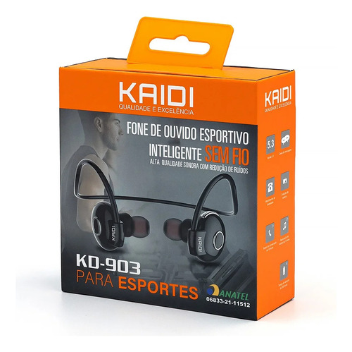 Fone De Ouvido Kaidi 903 Bluetooth Academia Corrida Esporte