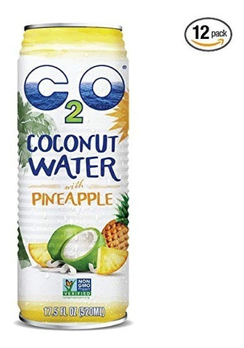 C2o Agua Pura De Coco Con Piña, 17,5 Onza Líquida (paquete D