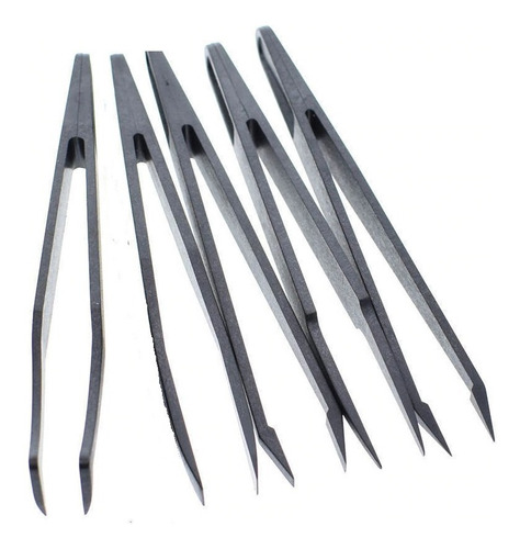 Pinzas Antiestatica Tweezers Esd Plasticas Fibra De Carbono