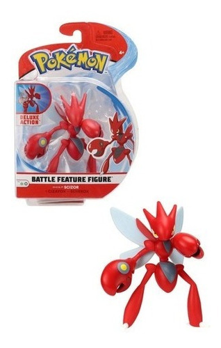 Pokémon Figura De Ação Scizor 10cm Battle Figure - Wct Sunny