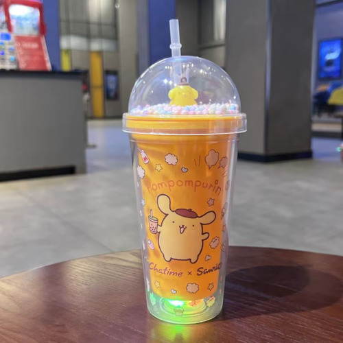 Termo Acrilico Luces Led 450ml Sanrio Vaso Doble Capa