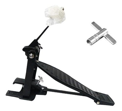 Pedal De Bombo Único Para Bateristas, Potente Y Negro