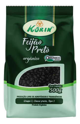 Feijão preto Korin em pacote 500 g