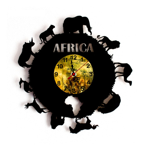 Reloj De Africa Negro Amarillo