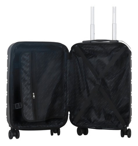 Valija Check In Chica Carry On Rigida Abs Gris 20 Pulgadas Lisa