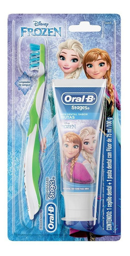 Cepillo Dental Oral B + Pasta Dental 75ml B Stages Frozen