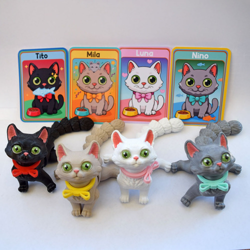 Juguete Niños Gato Articulado Kit Mi Primer Michi Beige - Mila