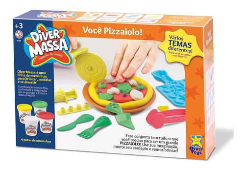 Imagem 2 de 5 de Kit 02 Diver Massa - Pizzaiolo + Lanchonete - Divertoys