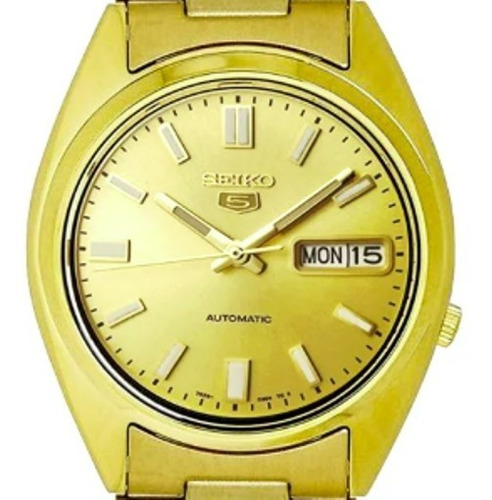 Reloj Seiko 5 Automatico Original Modelo Suab14 Dorado | Envío gratis