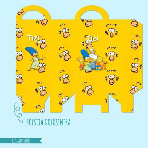 Los Simpsons Kit Cumpleaños Imprimible Editable Candy Bar