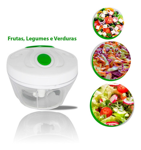 Cortador De Legumes Manual Verduras Frutas 3 Lâminas 123útil