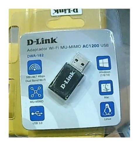 Imagem 3 de 5 de Adaptador D-link Dwa-182 Usb Wireless Ac1200 Dual Band Fg