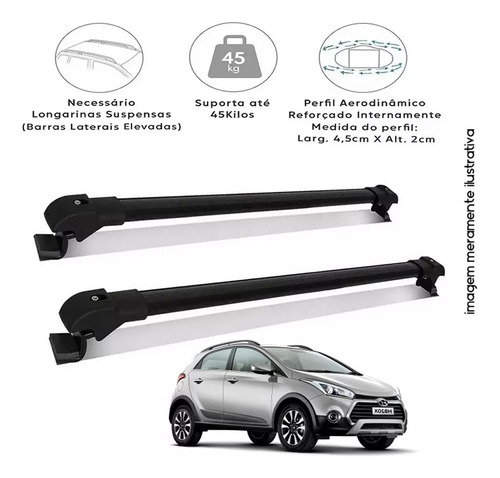 Travessa Teto Slim Hyundai Hb20x 2014 2015 2016 2017 2018 19