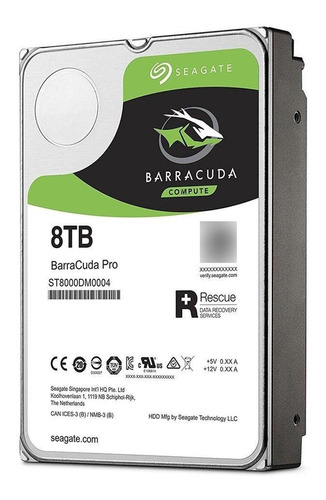 Disco duro interno Seagate St8000dm004 Barracuda 8 TB Sata Iii 3.5